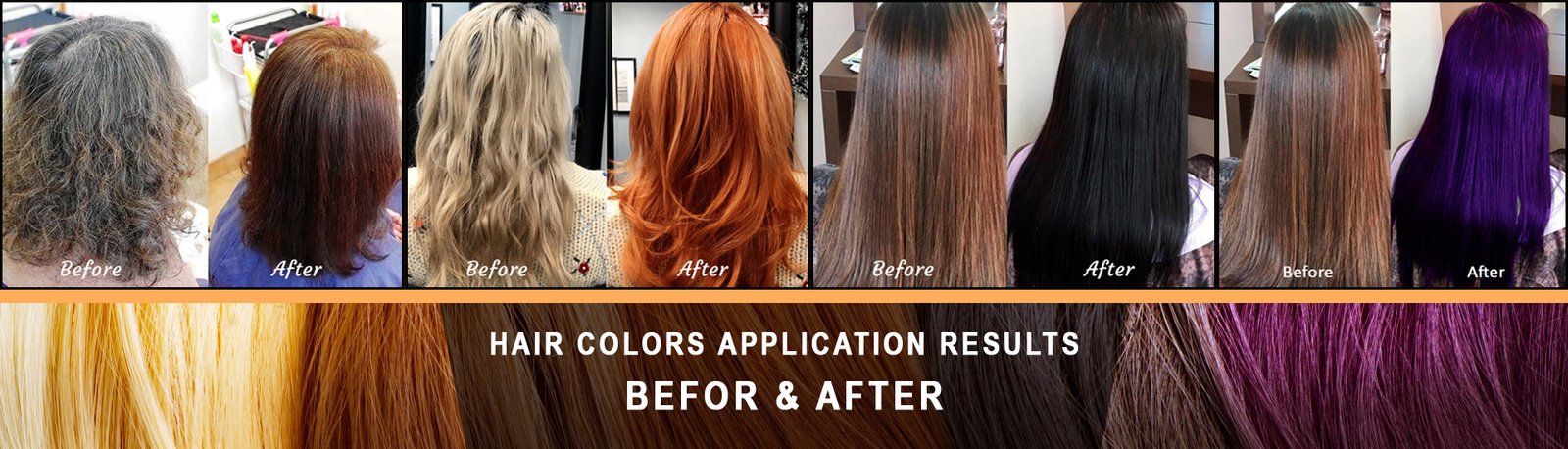 Before and After Hair Colors Application Result
