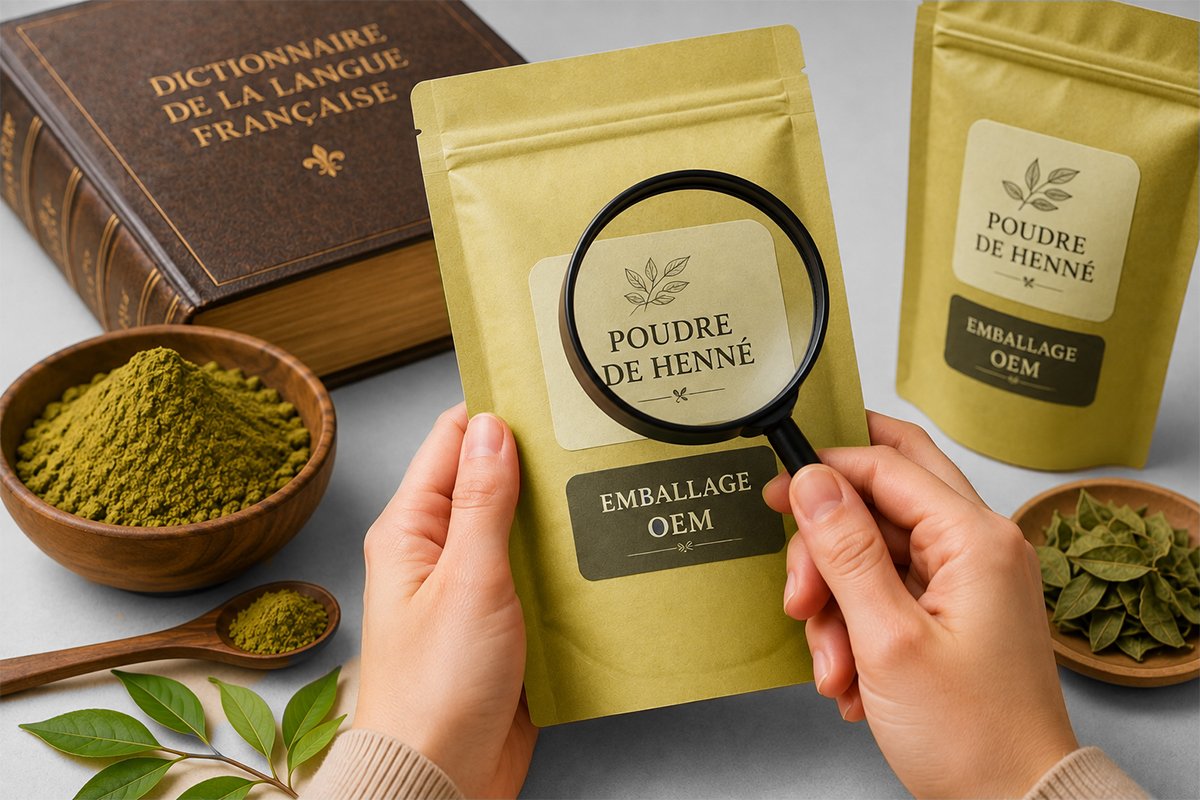 how to read henna labels in french.